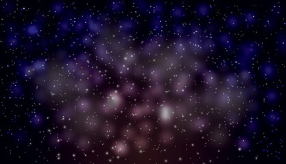 Obraz premium abstract bright blue dark glowing particles light on black background