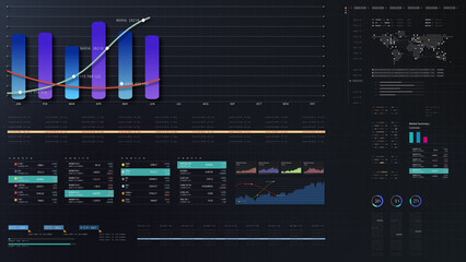 Dynamic data visuals for business info graphics, animated charts, and data-driven insights for a...