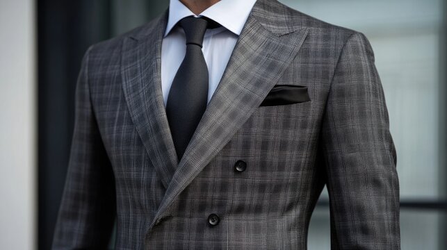 Professional Architect in Stylish Grey Suit with Laptop at Construction Site Inspecting Metalworking Projects and Digital Drawings in Urban Environment