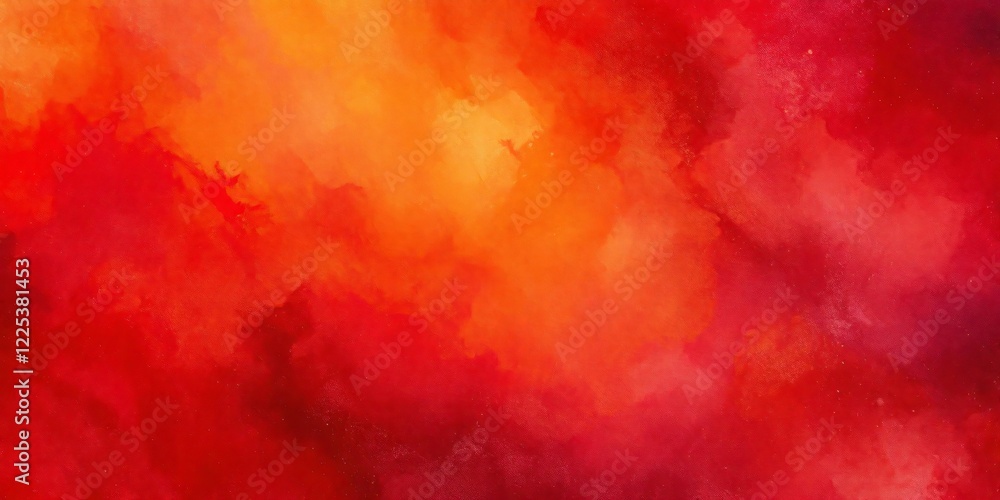 Aufkleber this image showcases a dynamic abstract watercolor background with a blend of warm red and orange to