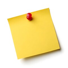 Yellow Sticky Note With Red Pin On Black Background
