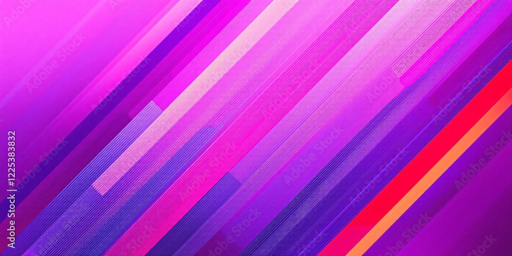 Aufkleber a striking abstract design featuring diagonal stripes in a dynamic array of vibrant purple and pink 