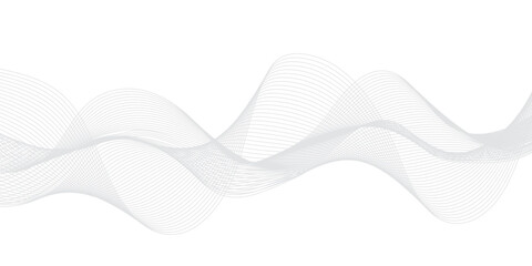 abstract Grey wave line background on white background.	