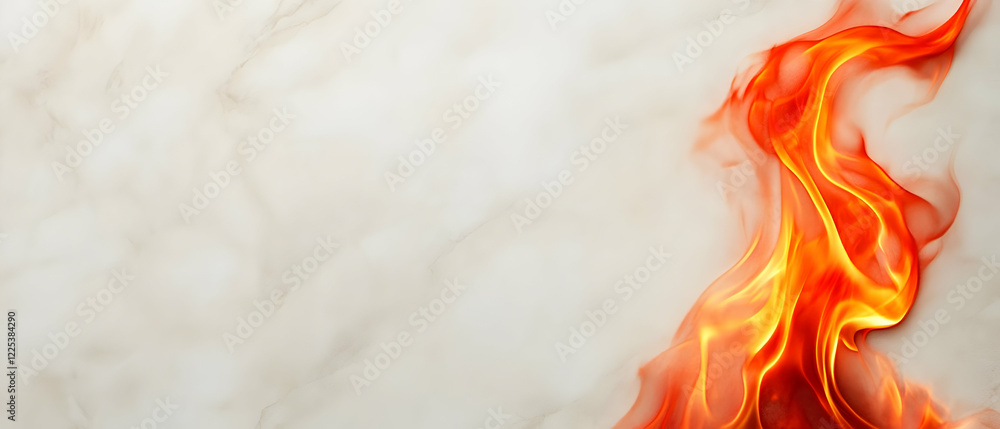 Poster dynamic flames against a soft, light background, perfect for adding a touch of fire to any design pr