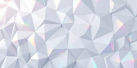 Fototapeta premium Origami paper background with pastel geometric facets and subtle light reflections, creating a modern low-poly pattern for design, web, and