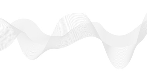 abstract Grey wave line background on white background.	