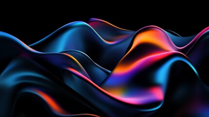 Obraz premium The beauty of simple geometric iridescence. A minimalist dance of light and shapes