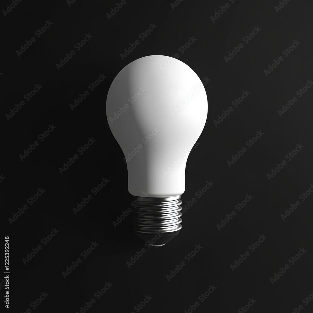 Poster white lightbulb on black isolated background symbolizing innovation and creative ideas in business i