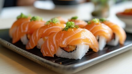 Professional analyst examining marketing performance and sales data on a digital tablet at a bright white office desk with graphs and data analysis.