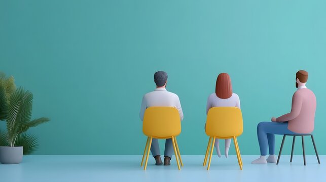 Supportive Corporate Counseling Session with Clean Minimalist 3D