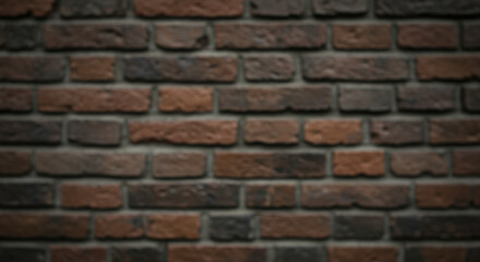 Fototapeta premium Blurry Dark Brown Brick Wall Texture Background