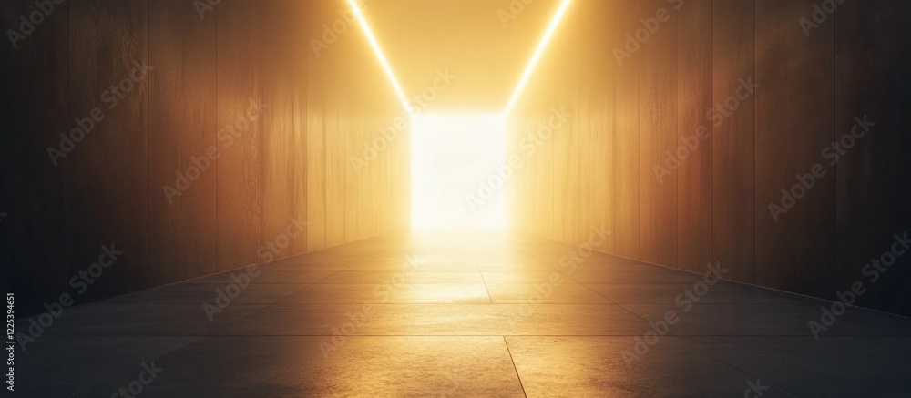 Aufkleber golden gate illuminated by dawn light creating a warm golden glow showcasing abstract architectural 