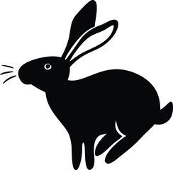 Easter bunny Silhouette,Rabbit Svg,Rabbit Silhouette