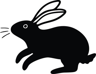 Easter bunny Silhouette,Rabbit Svg,Rabbit Silhouette