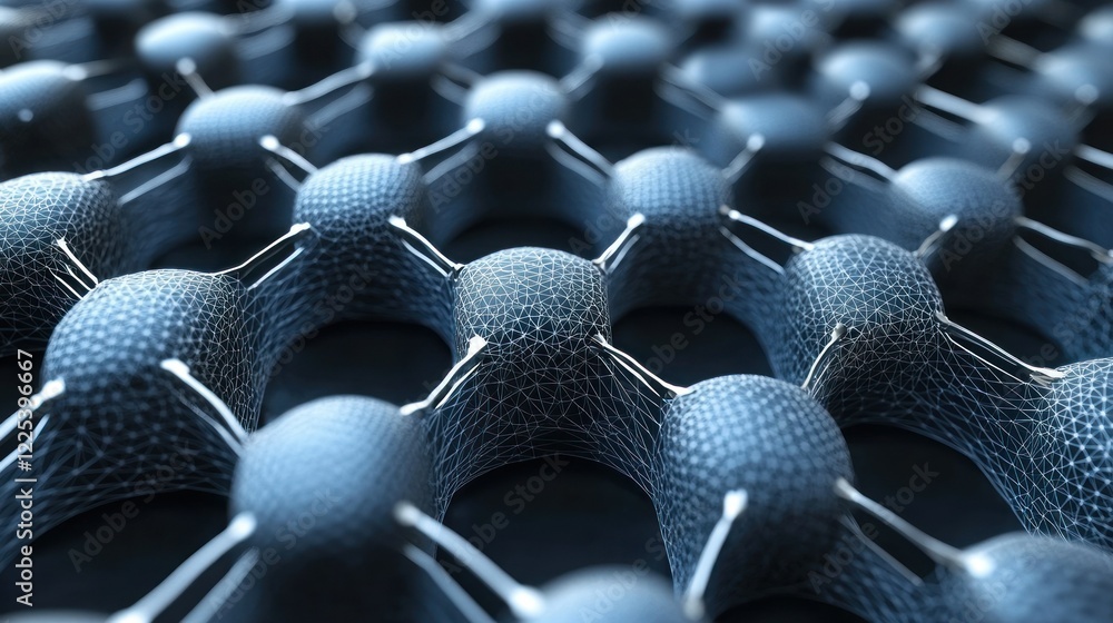 Poster microscopic abstract: a network of interconnected nodes