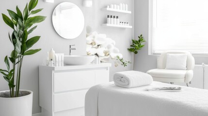 Serene and Cosy Modern Bedroom Interior with Minimalist Furniture and Natural Decor Elements