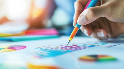 Colorful Drawing Supplies on Desk in Creative Workspace