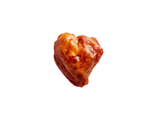 Heart shaped food item with a brownish color