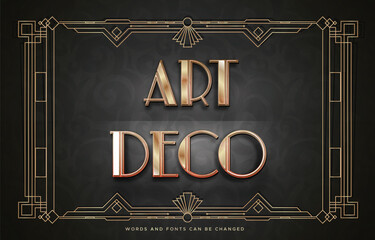editable art deco text 