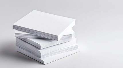 Stack of White Textured Sticky Notes on Gray Surface