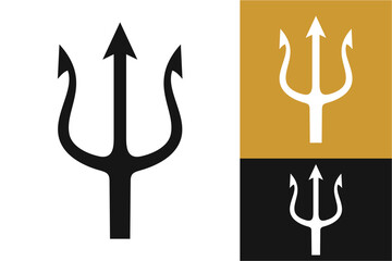 Trident logo icon. Vector image