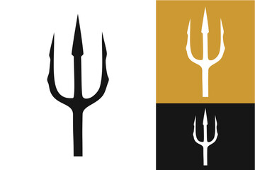 Trident logo icon. Vector image