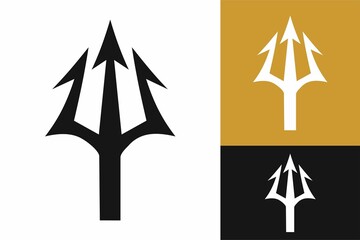 Trident logo icon. Design image