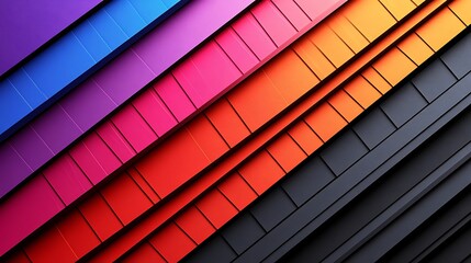 Abstract Diagonal Colorful Stripes Pattern Design