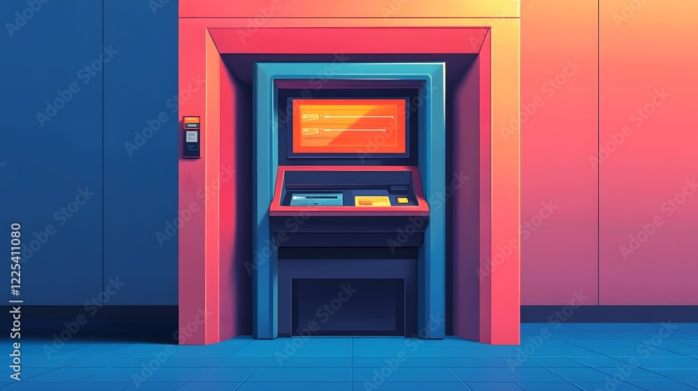 Poster touchless atm machine with virtual screens projecting user selection options