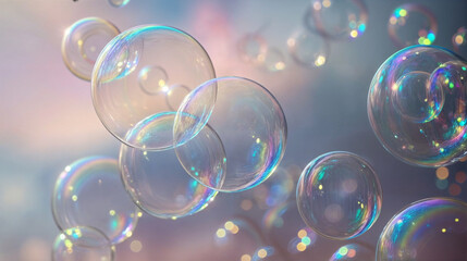 Pastel colored holographic pattern background.