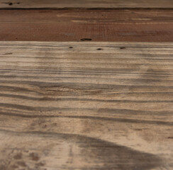 wooden table pattern colored of beige. Wood background. Wood texture closeup. Vintage wooden background in Brazil