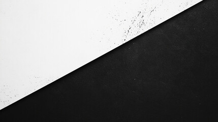 A sharp monochrome design featuring a black diagonal line dividing a white background into two triangles.