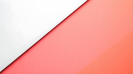 Abstract Diagonal Split White and Coral Background