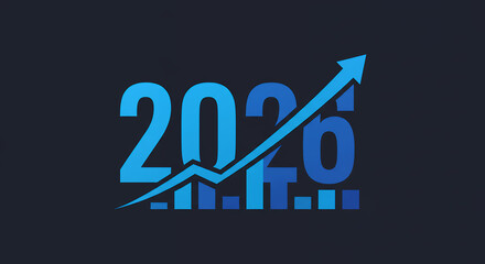 2026 Growth Forecast: Upward Trending Graph and Year Design