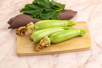 Green young small baby zucchini