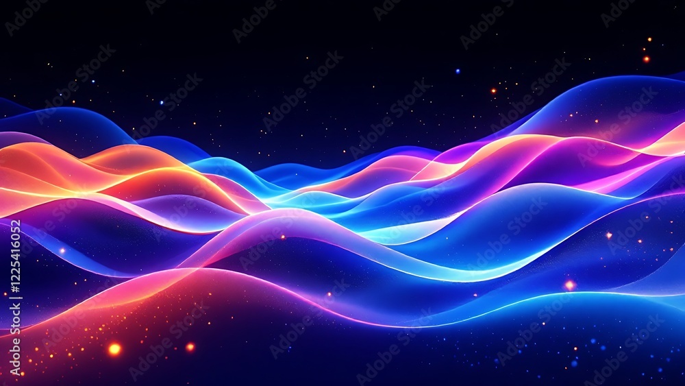 Poster modern digital abstract 3d background. can be used in the description of network abilities, technolo