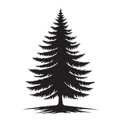 Pine Tree silhouette for modern and artistic nature visuals - Pine tree silhouette - Pine tree vector - Pine tree illustration - Pine silhouette - Pine vector
