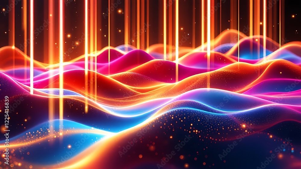 Aufkleber abstract digital background. can be used for technological processes, neural networks and ai, digita