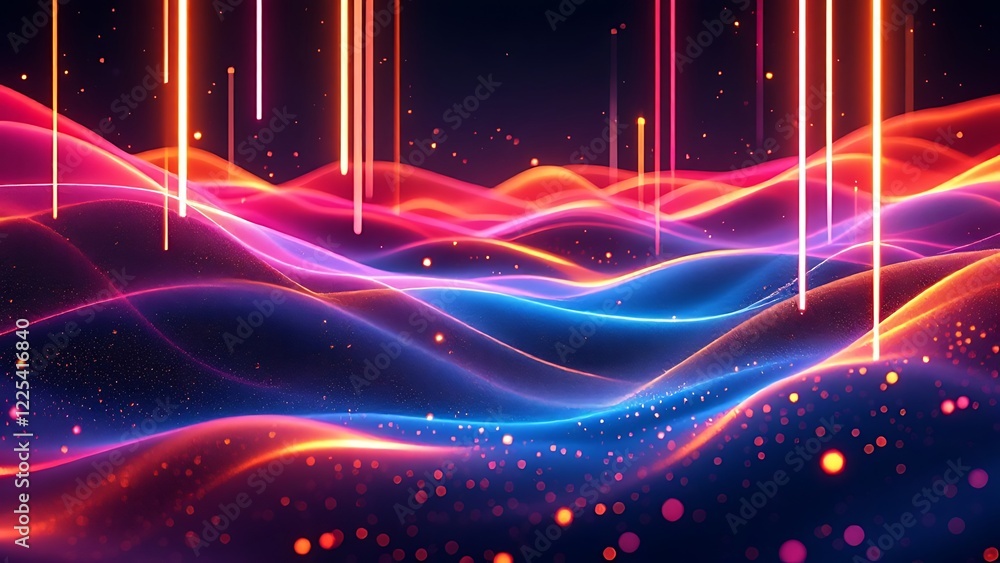 Aufkleber abstract digital background. can be used for technological processes, neural networks and ai, digita