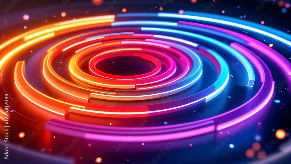 Poster abstract technology background. ideal for neural network, cybersecurity, data stream, database, scie