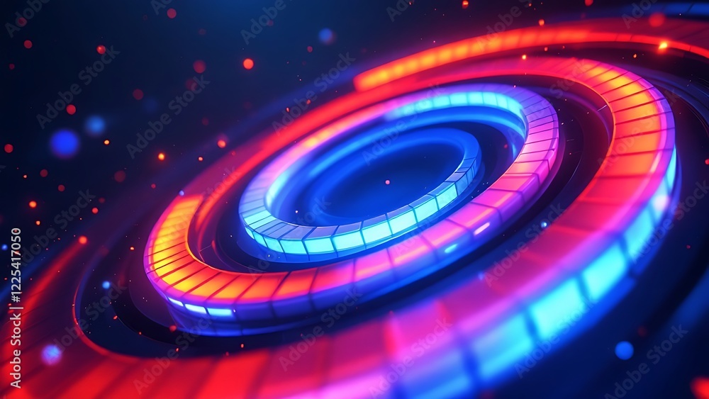 Aufkleber abstract technology background. ideal for neural network, cybersecurity, data stream, database, scie