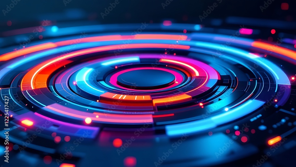 Poster abstract technology background. ideal for neural network, cybersecurity, data stream, database, scie