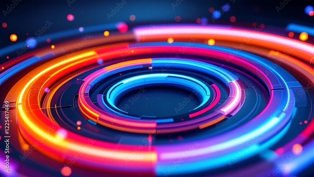Aufkleber abstract technology background. ideal for neural network, cybersecurity, data stream, database, scie