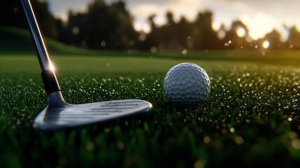 Golf at Sunset: A Moment of Precision on the Green