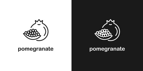 Pomegranate fruit icon. Pomegranate vector icon. Fruit symbols for your web design. Fruits icon © travis