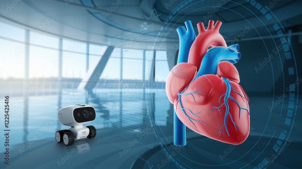 Poster robotic heart monitoring system in modern healthcare setting