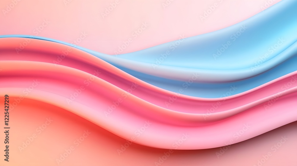 Poster minimalist promotional banner with soft pastel gradient backgrounds and empty space for text