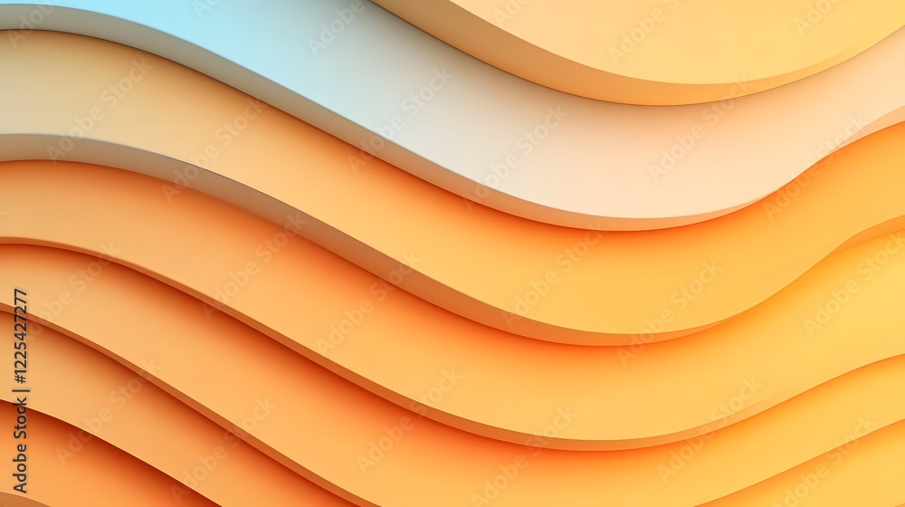 Poster elegant promotional banner with soft gradient waves and empty space for text overlay