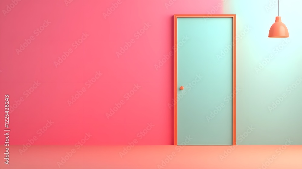 Aufkleber blank vertical promotional banner with smooth gradient and open space for messaging