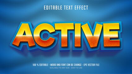 active editable text effect